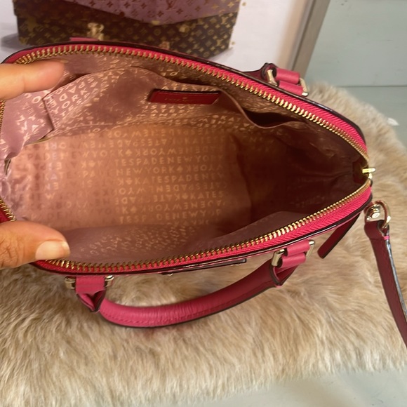 Pink Kate Spade Mini Carli Grove Street Leather crossbody bag - Picture 11 of 12